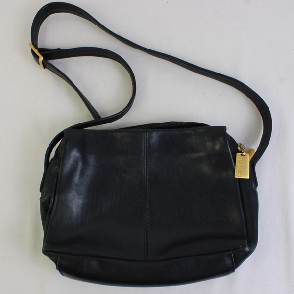 Vintage Tignanello Leather Shoulder Bag Crossbody Blue Purse