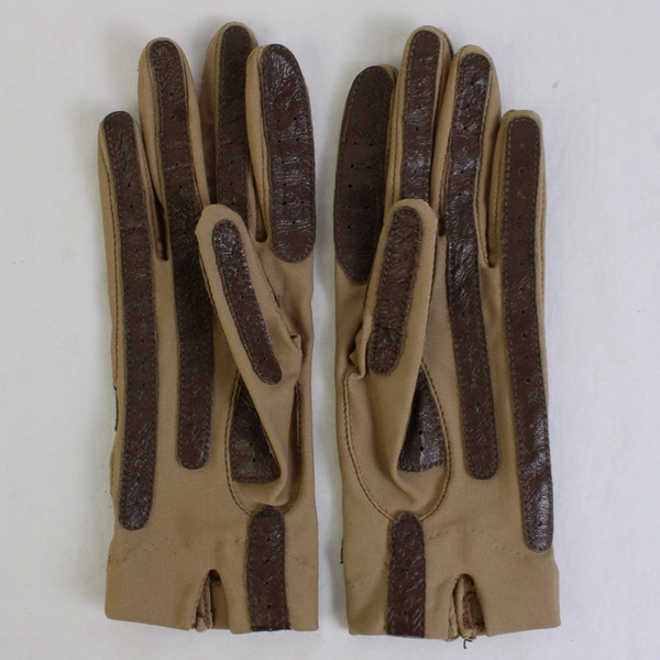 Aris Isotoner Women's One Size Lined Stretch Gloves Light and Dark Brown