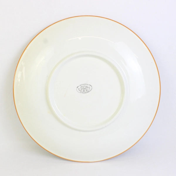 Arm Ceramica Dining Fruit Pattern Serving Platter Made In Italy 16.5” Round