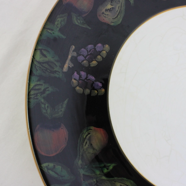 Arm Ceramica Dining Fruit Pattern Serving Platter Made In Italy 16.5” Round