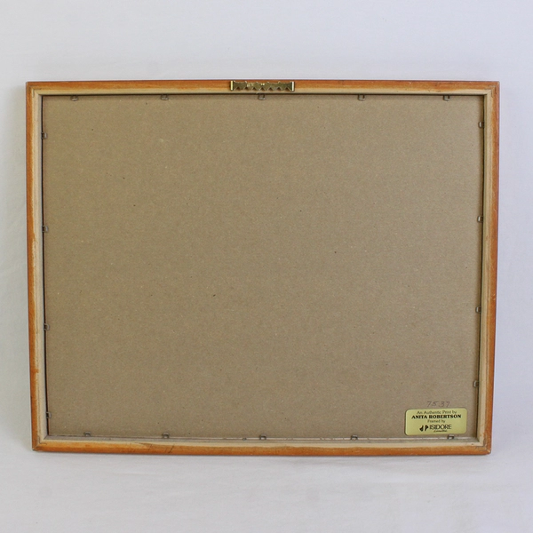 Anita Robertson Framed Numbered Art Print 1987 Calligraphy First Corinthians 13