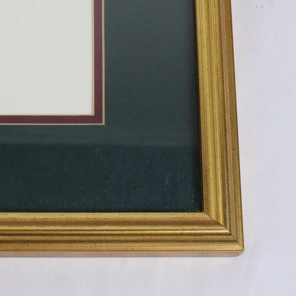 Anita Robertson Framed Numbered Art Print 1987 Calligraphy First Corinthians 13