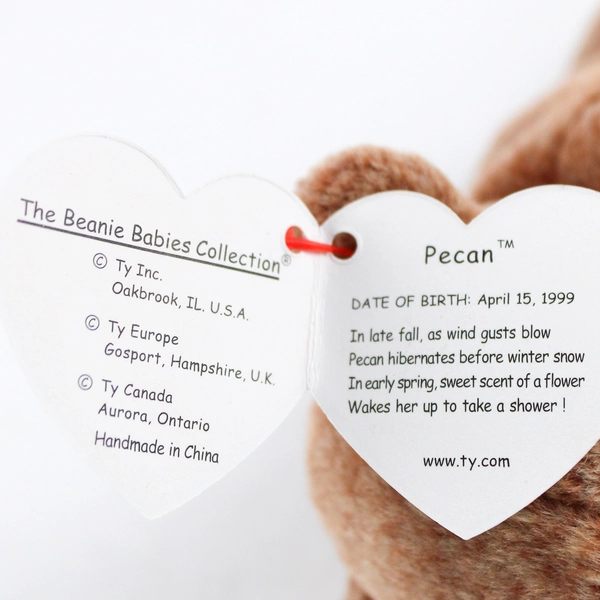 TY Beanie Baby Pecan 1999 Brown Bear W/ Tag Plush Toy