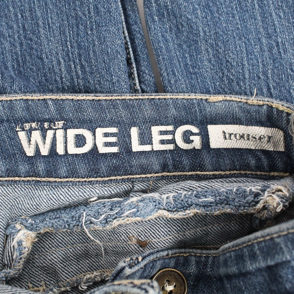 New York & Company Wide-Leg Trouser Medium Wash Jeans Women's Size 8