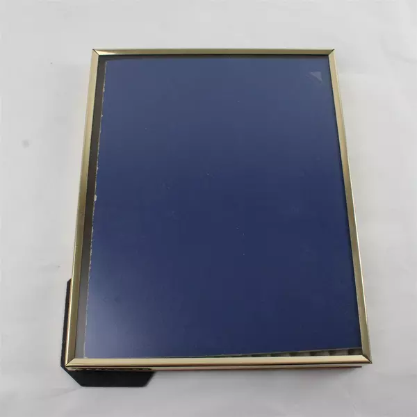 Lot of 4 Gold Tone Metal Desktop Picture Frames Assorted Sizes