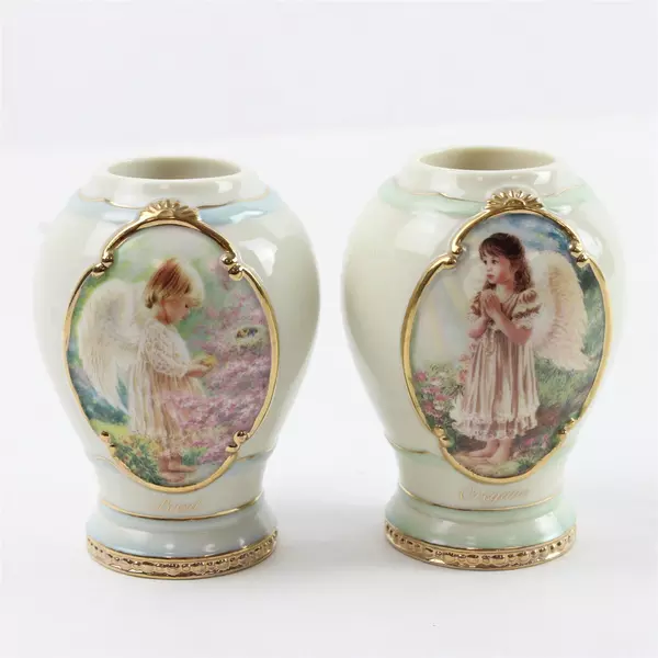 Bradford A Touch of Heaven Porcelain Spice Jar Set of 2: Basil And Oregano