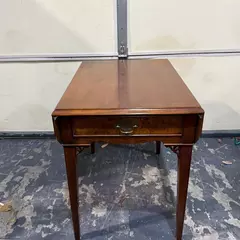 Vintage Hekman Drop Leaf Cherry End Table Wood