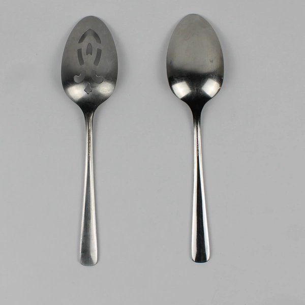Set of 2 Oceanic Serving Spoons Stainless Flatware by ONEIDA Silver