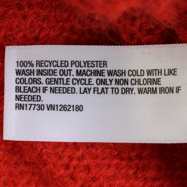 A New Day Women’s XL Orange Long Sleeve Fuzzy V Neck Crop Sweater