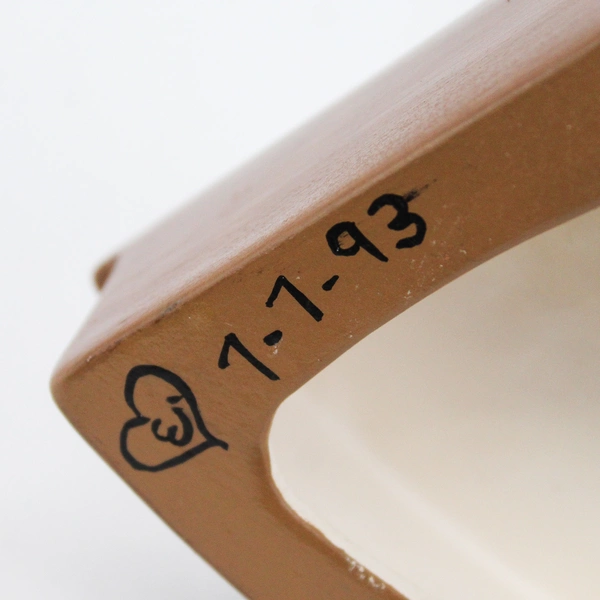 Hand Painted Brown Ceramic Mold Carousel Horse Figurine On A Base 