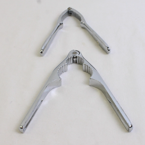 Lot Of 2 Unbranded Metal Nut Cracker (1 Made In Italy) 6.25" & 5.75" Long