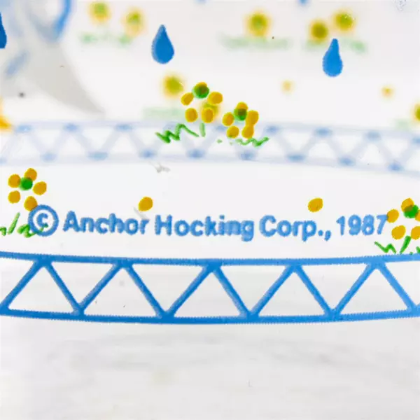 Vintage Anchor Hocking Country Goose Glass Canister with Lid 5.75" 