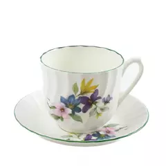 Formalities Baum Bros Bone China Floral Tea Cup & Saucer Set Vintage