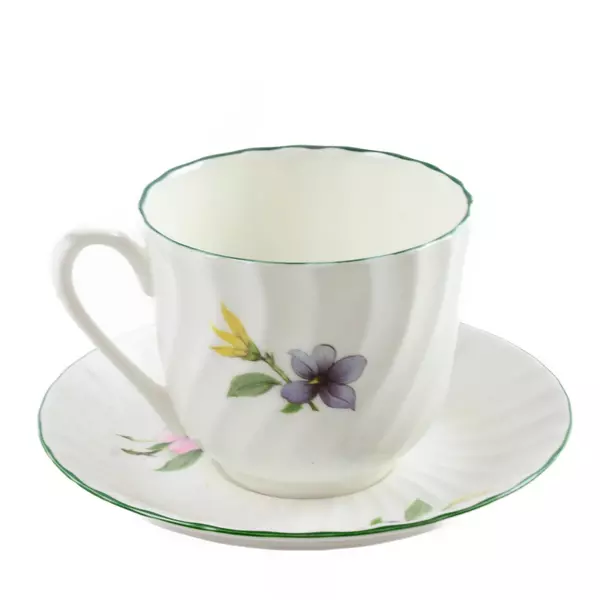 Formalities Baum Bros Bone China Floral Tea Cup & Saucer Set Vintage