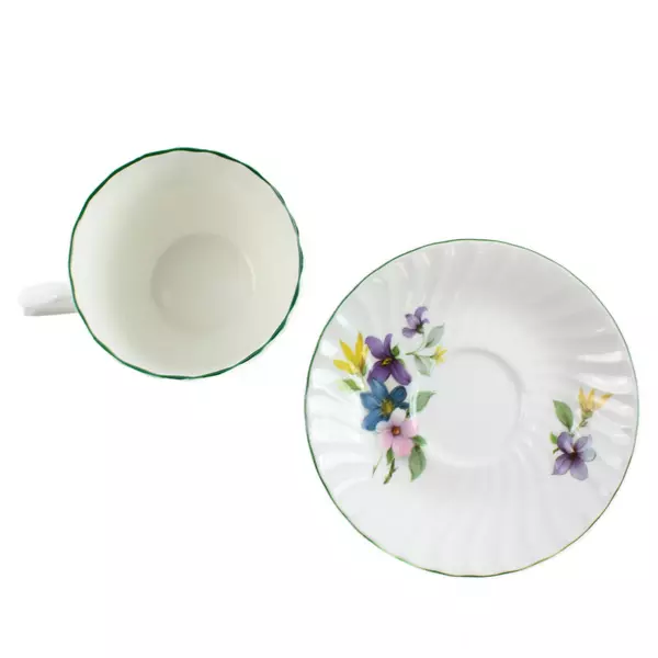Formalities Baum Bros Bone China Floral Tea Cup & Saucer Set Vintage