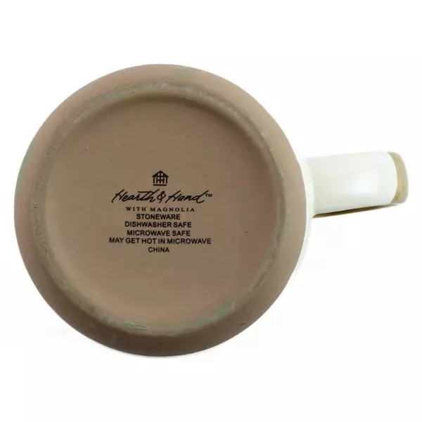 Hearth & Hand Magnolia 'Morning Beautiful' Coffee Mug Cream Gold Stars