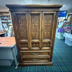 Burlington House Furniture Wood Cabinet Dresser