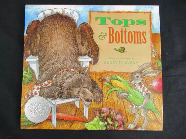 Tops & Bottoms by Janet Stevens 1995 HMH Hardcover Dust Jacket