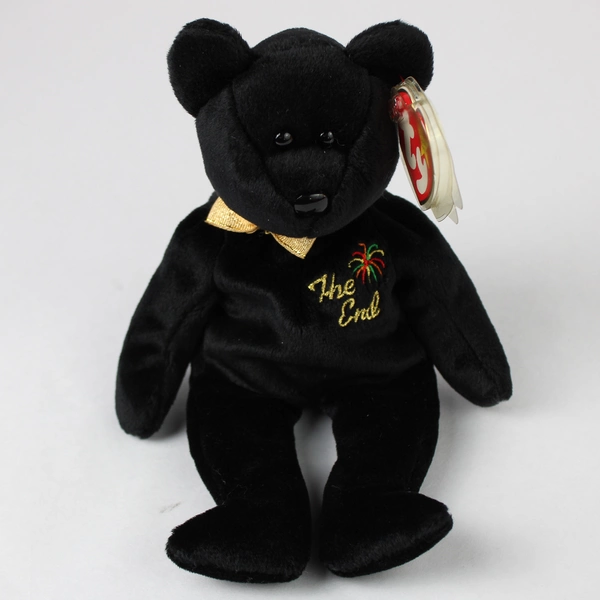Ty Beanie Baby Original The End 1999 Black Bear Plush Doll with Tag