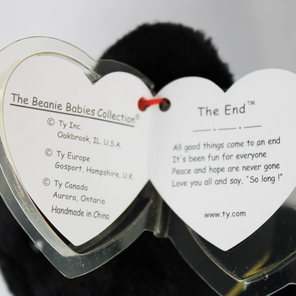 Ty Beanie Baby Original The End 1999 Black Bear Plush Doll with Tag