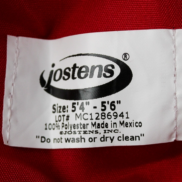 Jostens Red Graduation Cap and Gown Size 5'4" to 5'6"