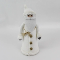 White Knitted Old World Santa Figurine