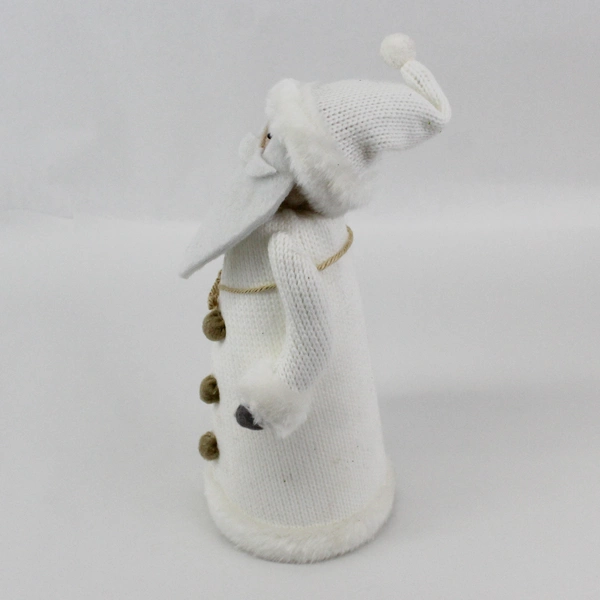 White Knitted Old World Santa Figurine