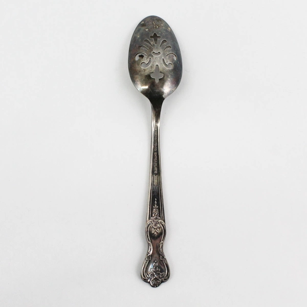 Vintage 1951 Wm Rogers Mfg Co. Inspiration Silver Plate Pierced Serving Spoon