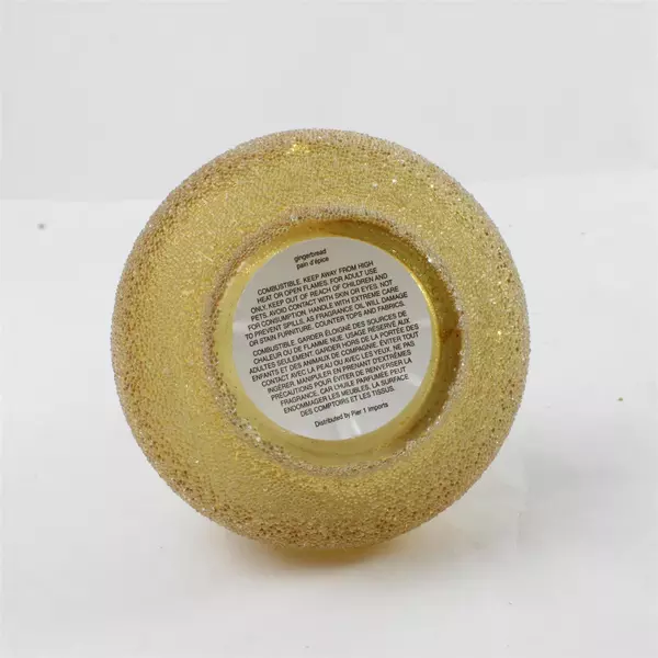 Pier 1 Golden Glitter Vase Small Decorative Accent 5.5" H