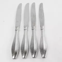 Set of 4 Oneida Stainless Fascia Modern Hollow Handle Knives 9.75in