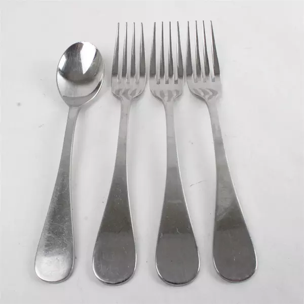 Lot of 4 Cuisinart Stainless Flatware 3 Dinner Forks & 1 Teaspoons