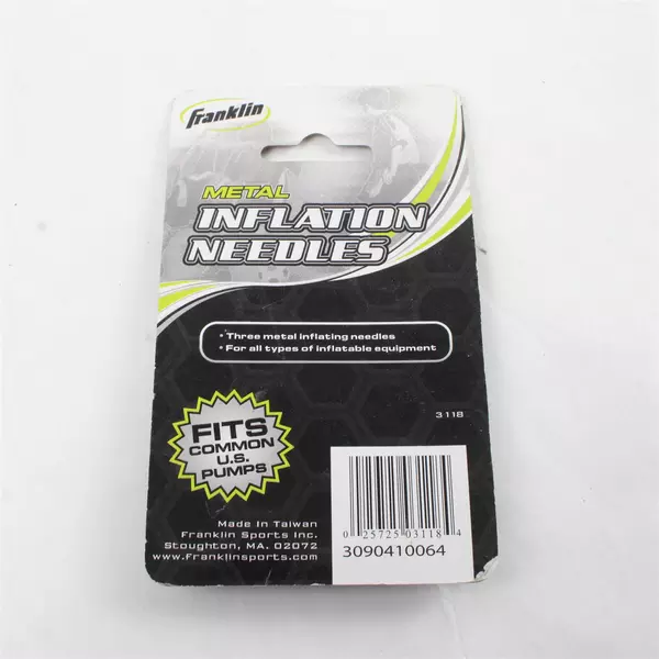 Franklin Metal Inflation Needles High Air Flow Design 3 Pack