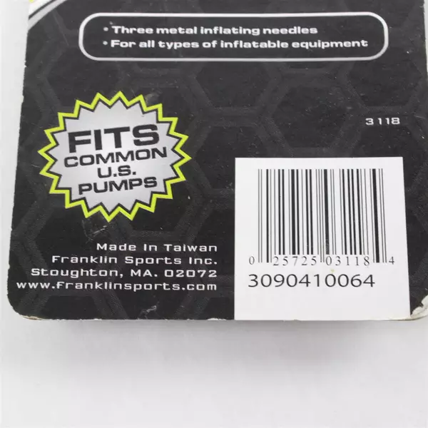 Franklin Metal Inflation Needles High Air Flow Design 3 Pack