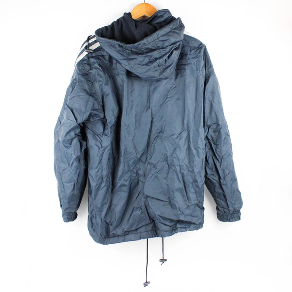 VTG Moose Creek Navy Blue Fleece Lined Windbreaker Men's Medium FLAWED