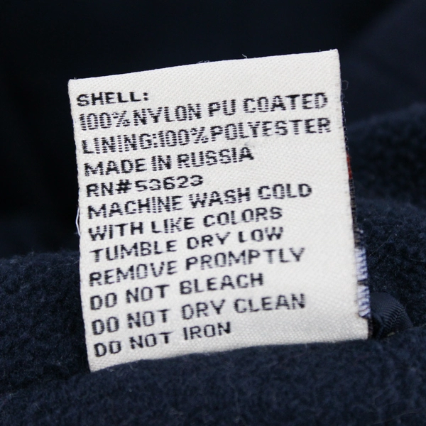 VTG Moose Creek Navy Blue Fleece Lined Windbreaker Men's Medium FLAWED