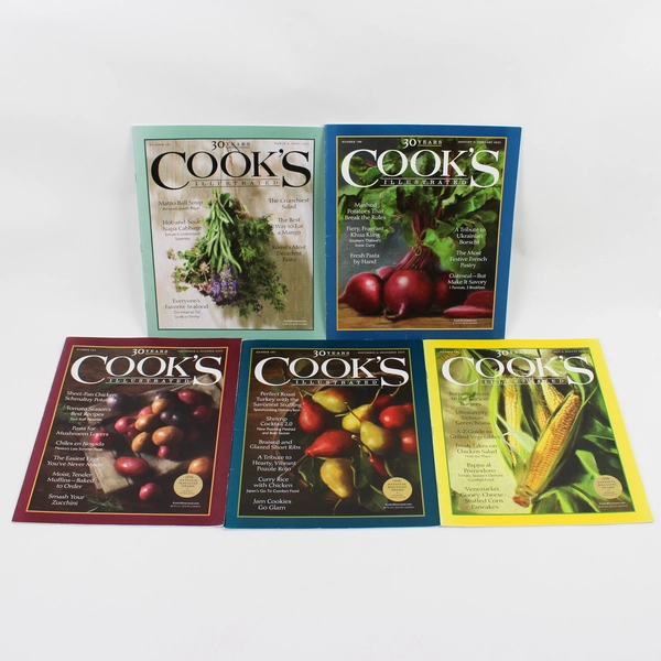 Lot of 5 Cook's Illustrated Magazines Jan/Feb to Nov/Dec 2023 Missing May/June