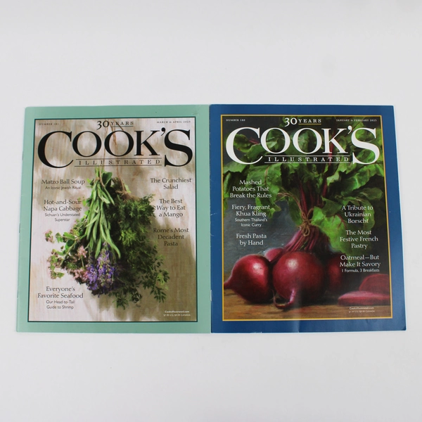 Lot of 5 Cook's Illustrated Magazines Jan/Feb to Nov/Dec 2023 Missing May/June