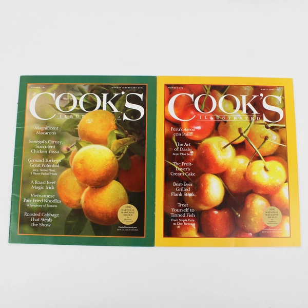 Lot of 4 Cook's Illustrated Magazines Jan/Feb 2024 to July/August 2024 