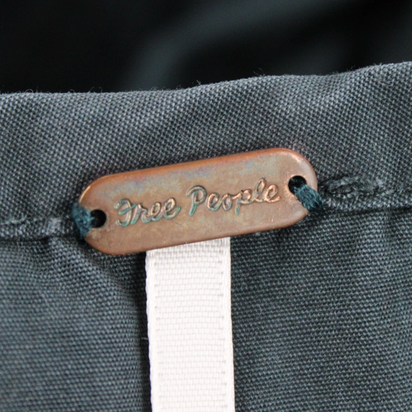 Free People Women's XS Dark Green Long Sleeve Tunic Dress with Pockets