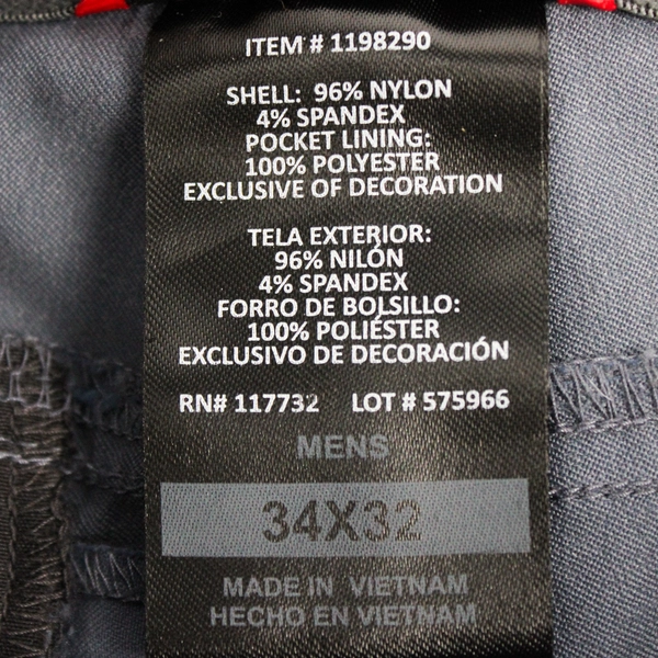 Gerry On The Go Slate Gray Straight-Leg Pants Men's Size 34x32