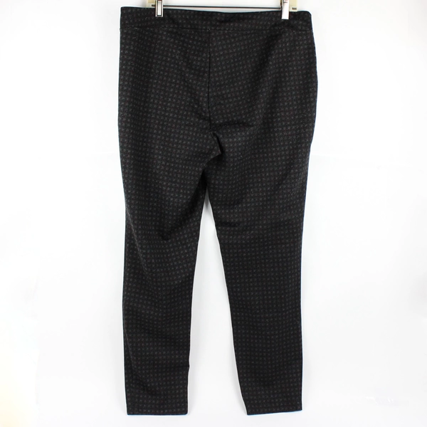 Zac&Rachel Women's XL Black Plaid Pull On Stretch Work Trouser