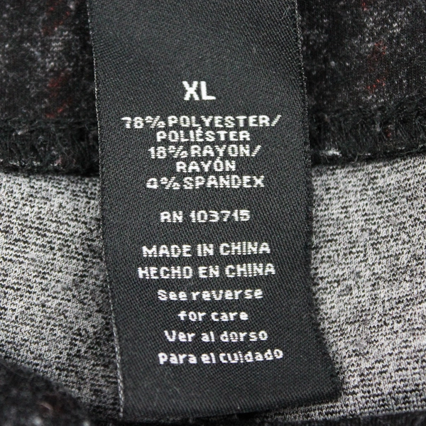 Zac&Rachel Women's XL Black Plaid Pull On Stretch Work Trouser