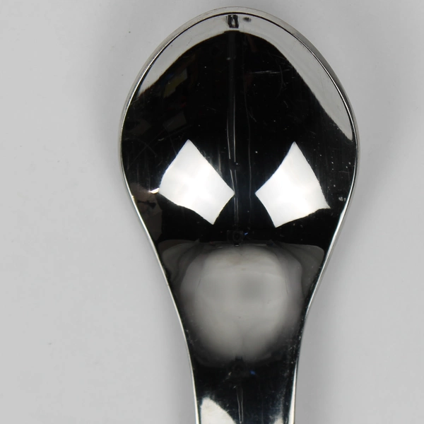 Lot of 6 Rave by Mikasa Soup Spoons (Tablespoons) Stainless Steel Pierced Handle