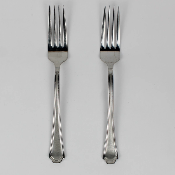 Lot of 2 Tatum Frost by Mikasa Forks Stainless Steel Frost Center Glossy Edge