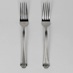 Lot of 2 Tatum Frost by Mikasa Forks Stainless Steel Frost Center Glossy Edge