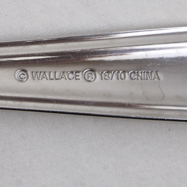 Lot of 2 Wallace Silver Promenade Frost Pattern Sugar Spoon Cold Meat Fork 18/10
