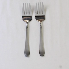 Lot of 2 Mikasa Serving Forks Westfield Frost Pattern 8.25" 18/0 Stainless