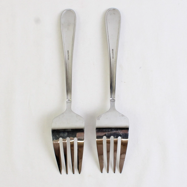 Lot of 2 Mikasa Serving Forks Westfield Frost Pattern 8.25" 18/0 Stainless