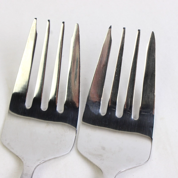 Lot of 2 Mikasa Serving Forks Westfield Frost Pattern 8.25" 18/0 Stainless