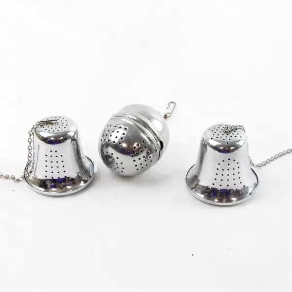 Lot of 3 Stainless Steel Tea Ball Infusers Loose Leaf Strainers 3"